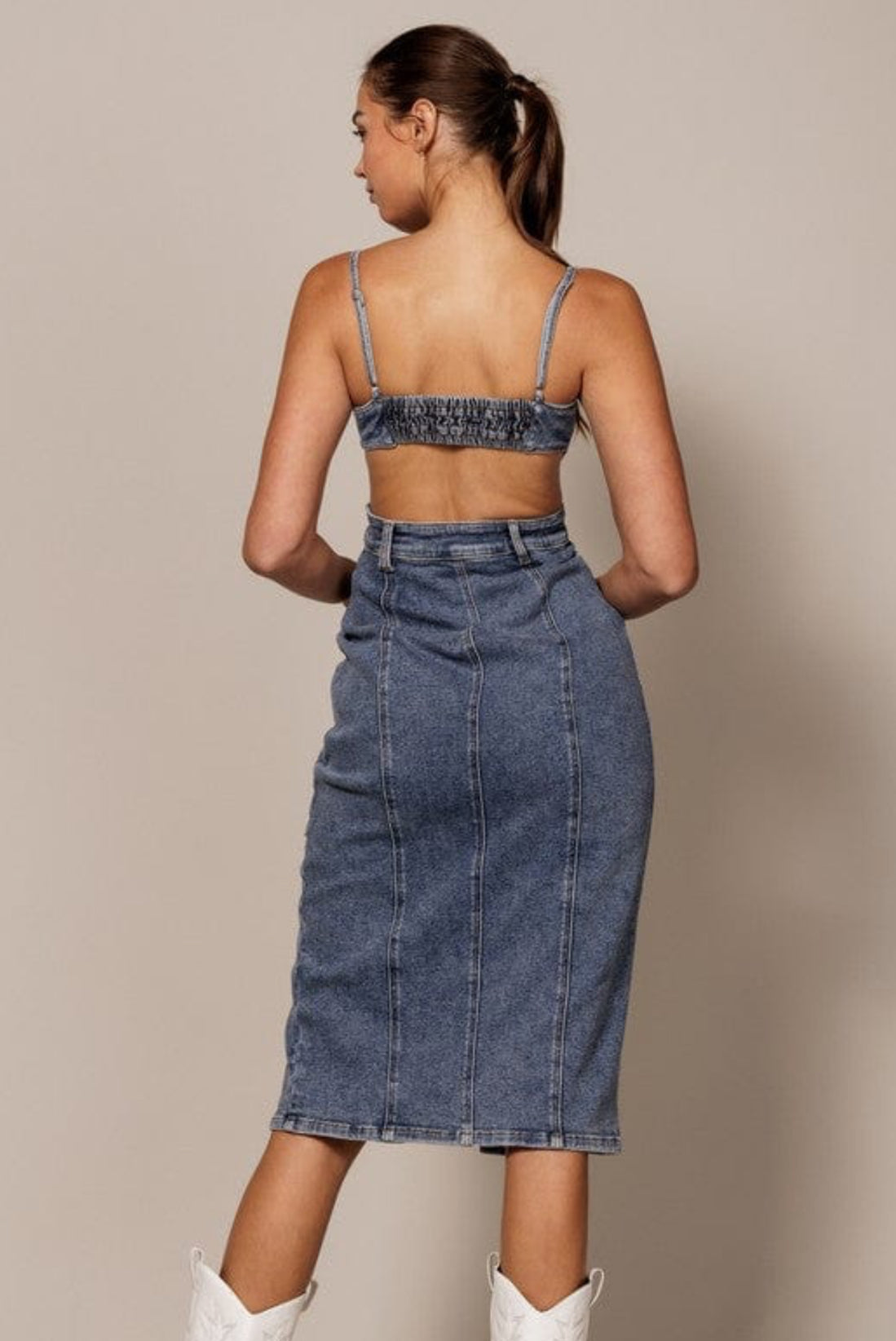 Denim Midi Dress