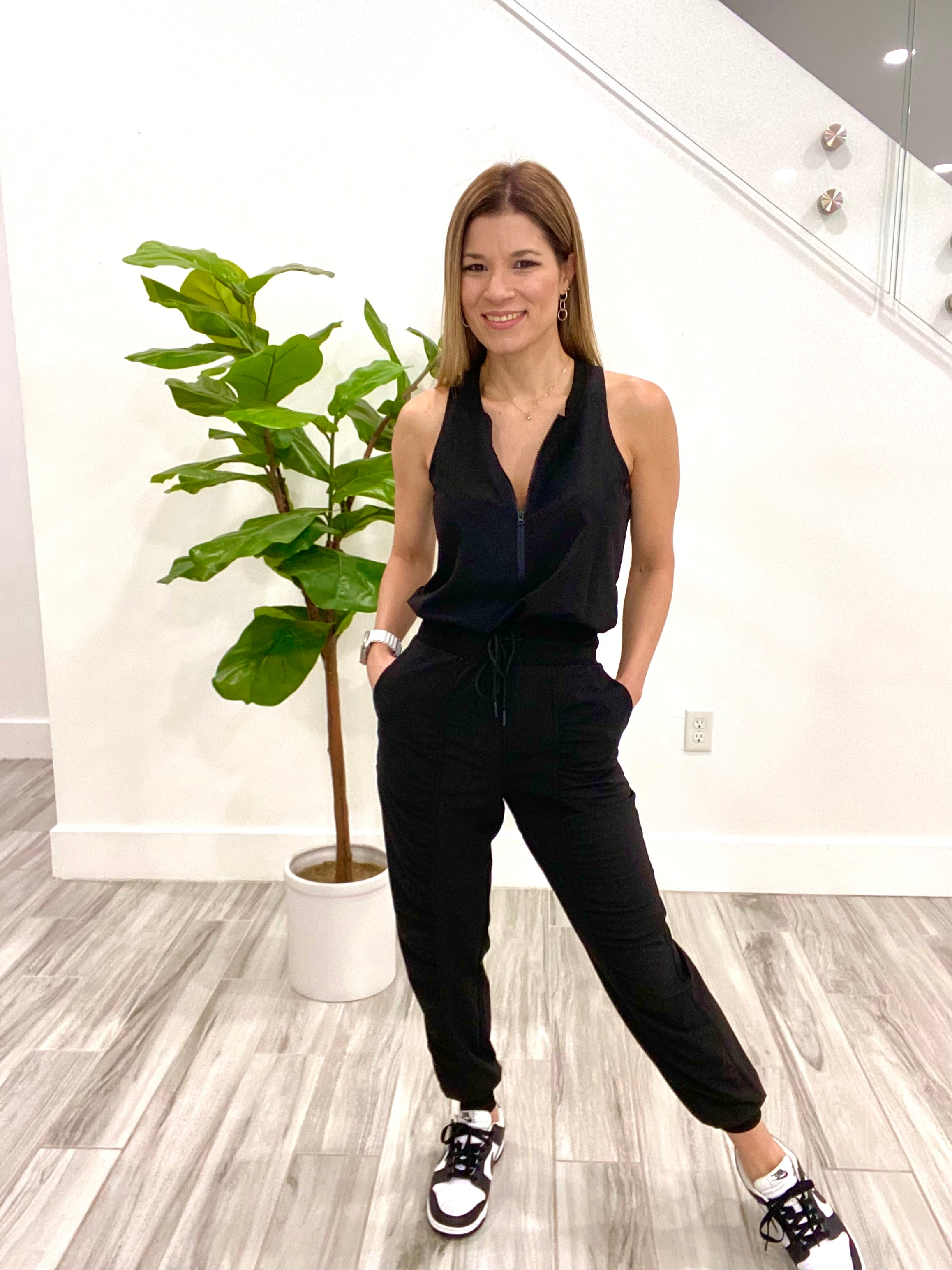 Black Jogger Jumpsuit