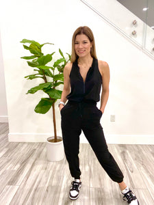 Black Jogger Jumpsuit