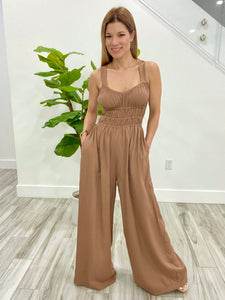 The brown jumpsuit