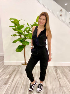 Black Jogger Jumpsuit