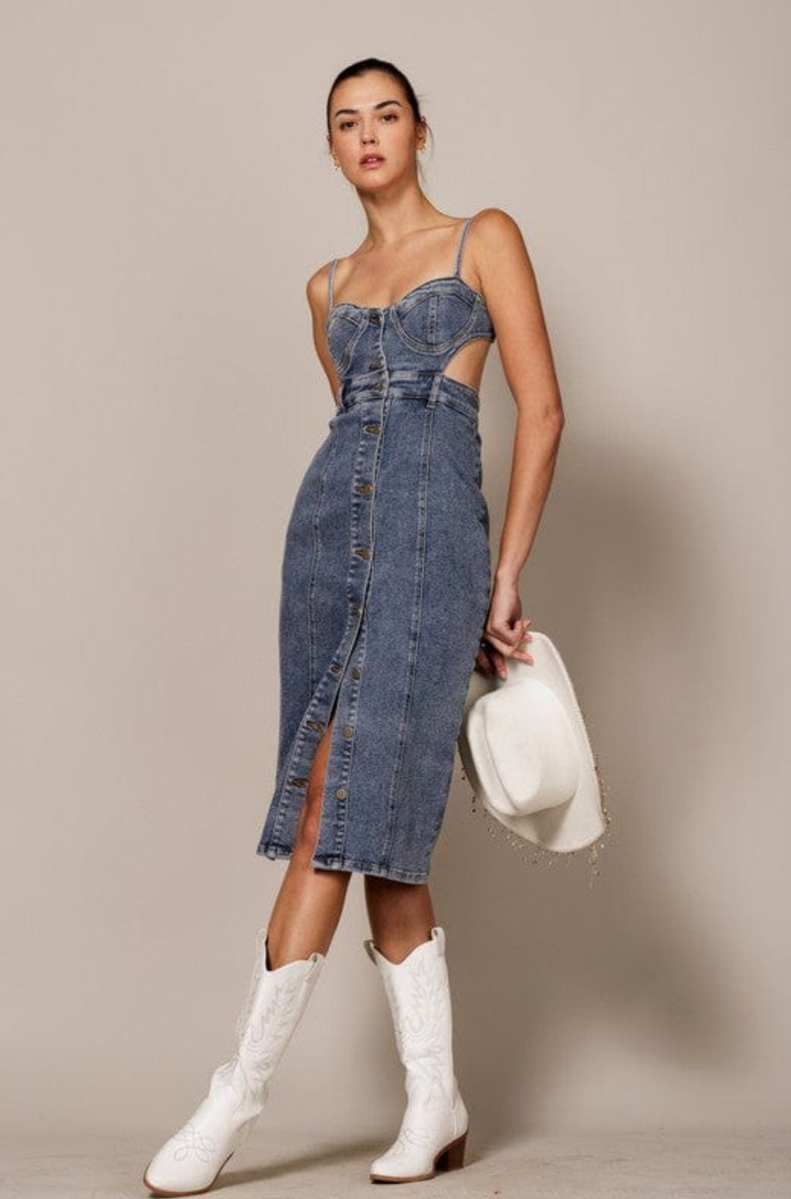 Denim Midi Dress