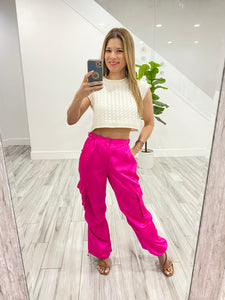 Pink Cargo Pants