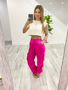 Pink Cargo Pants