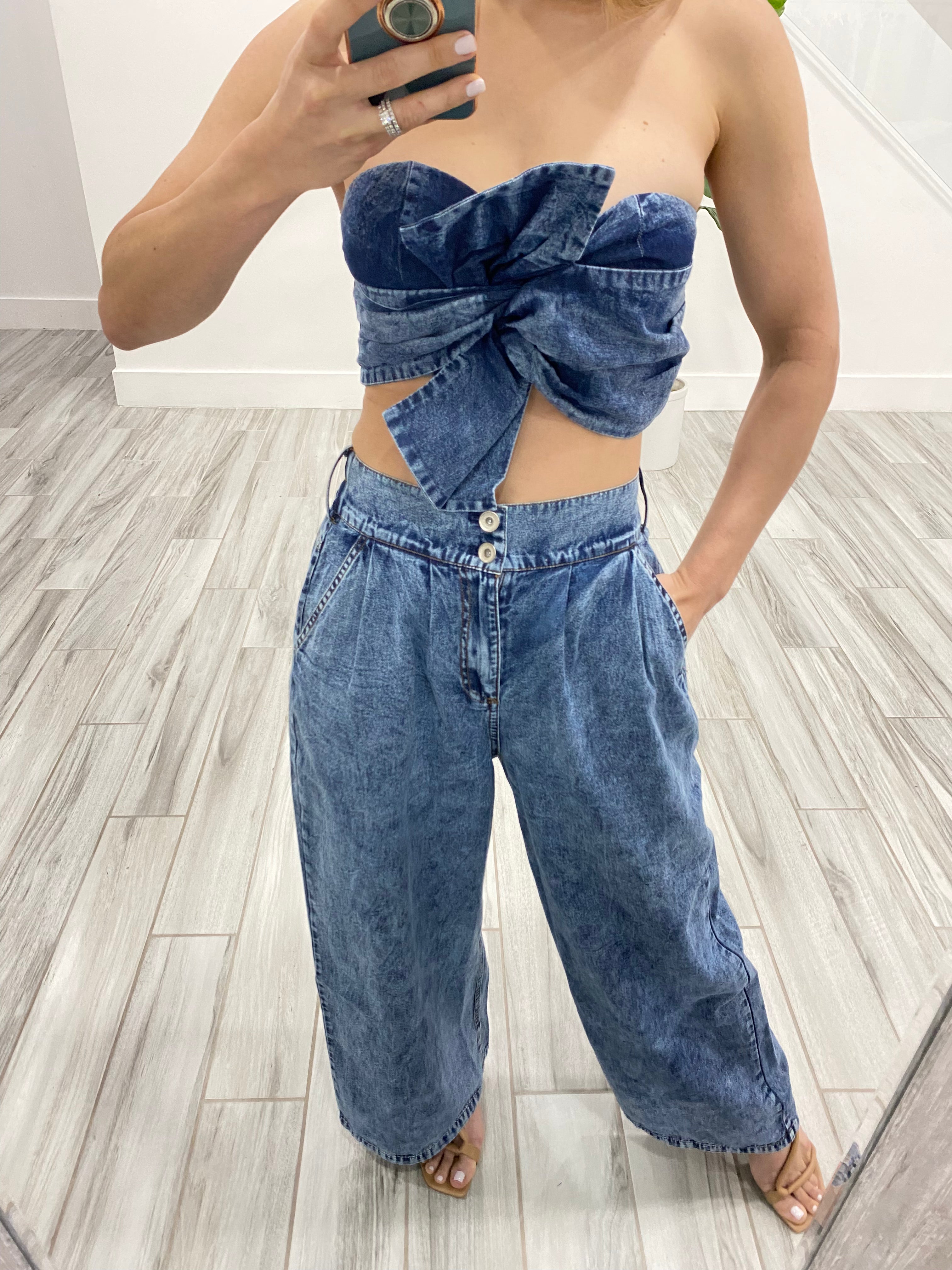 Milan Twist Denim Set