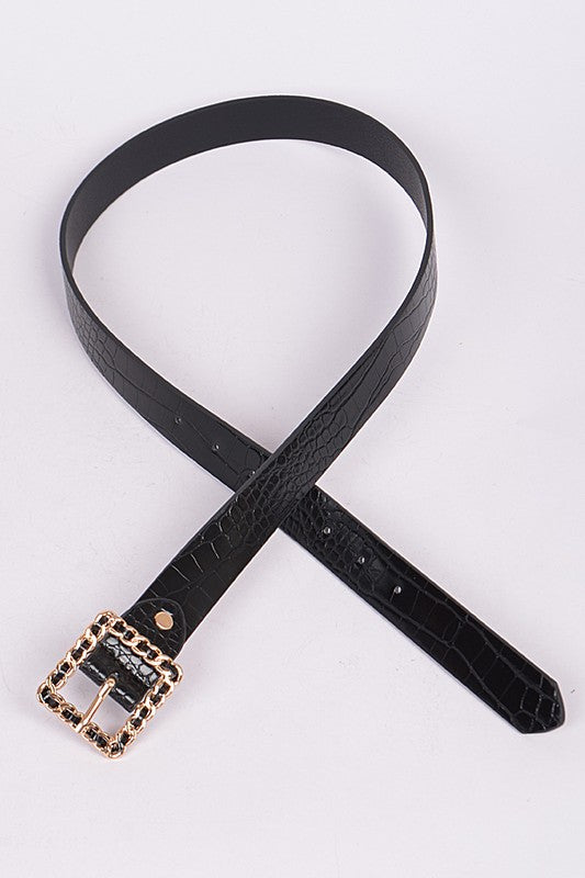 Chainlink Square Buckle Belt