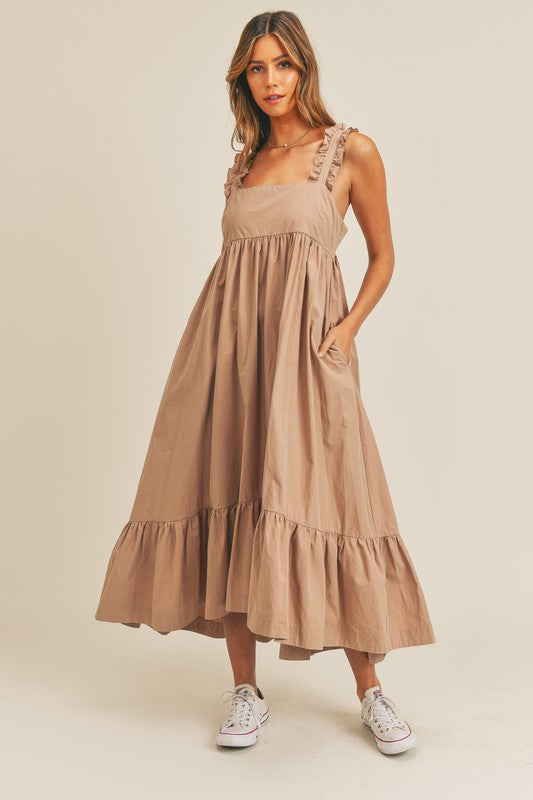 Viviana ruffle maxi dress