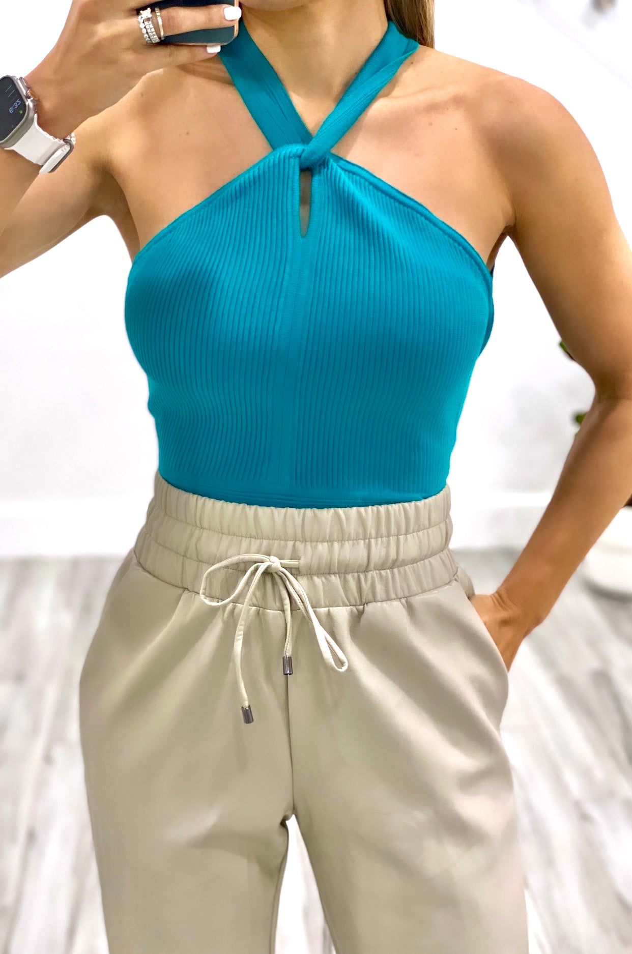 Halter Ribbed Top