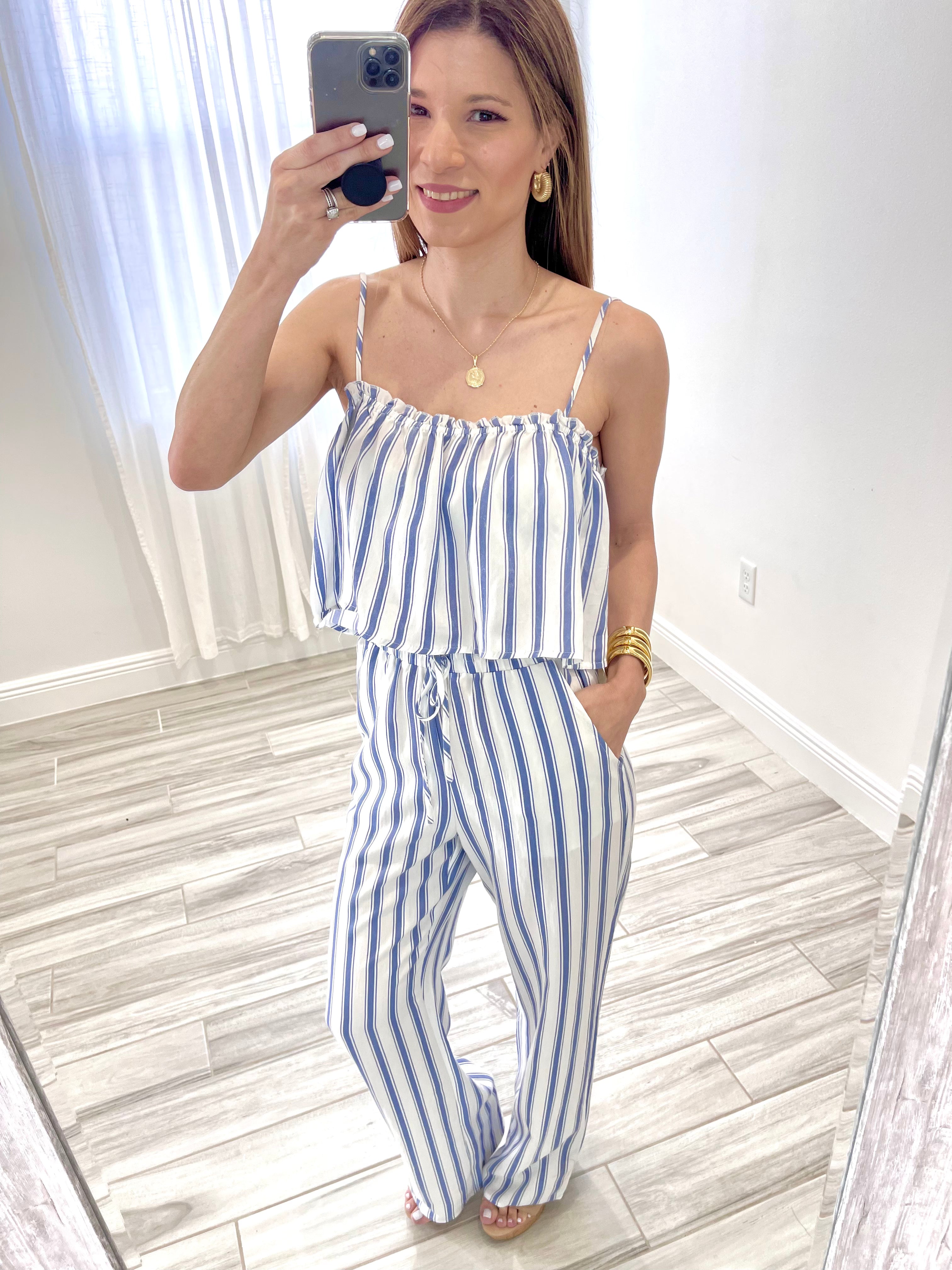 Diana Blue Stripes Set