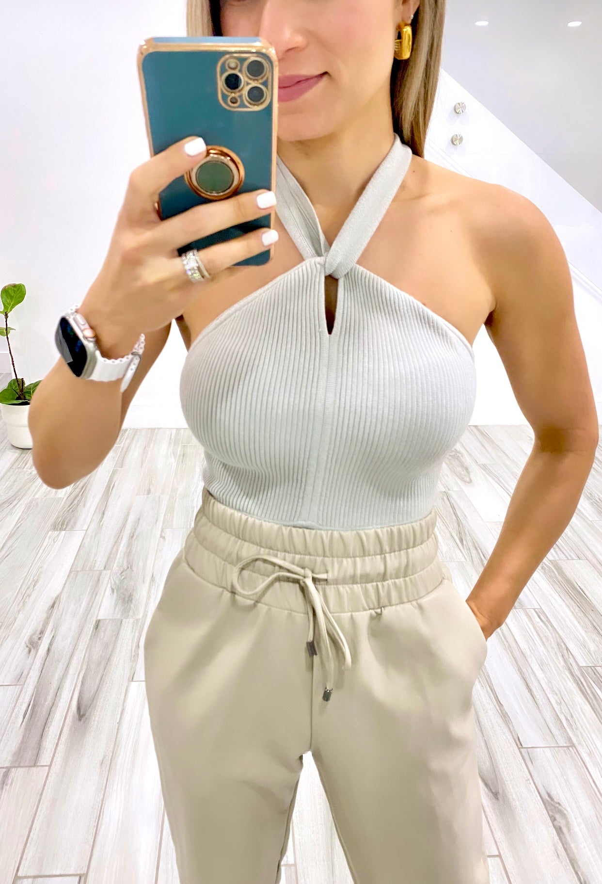 Halter Ribbed Top