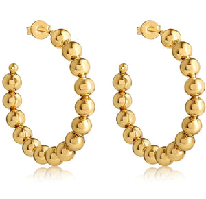 Lia Beaded Hoops